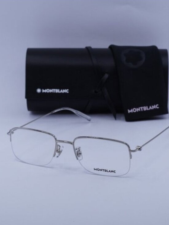 Montblanc MB0084OK 004 Rectangle Eyeglasses 55mm – Dark Ruthenium main image 4